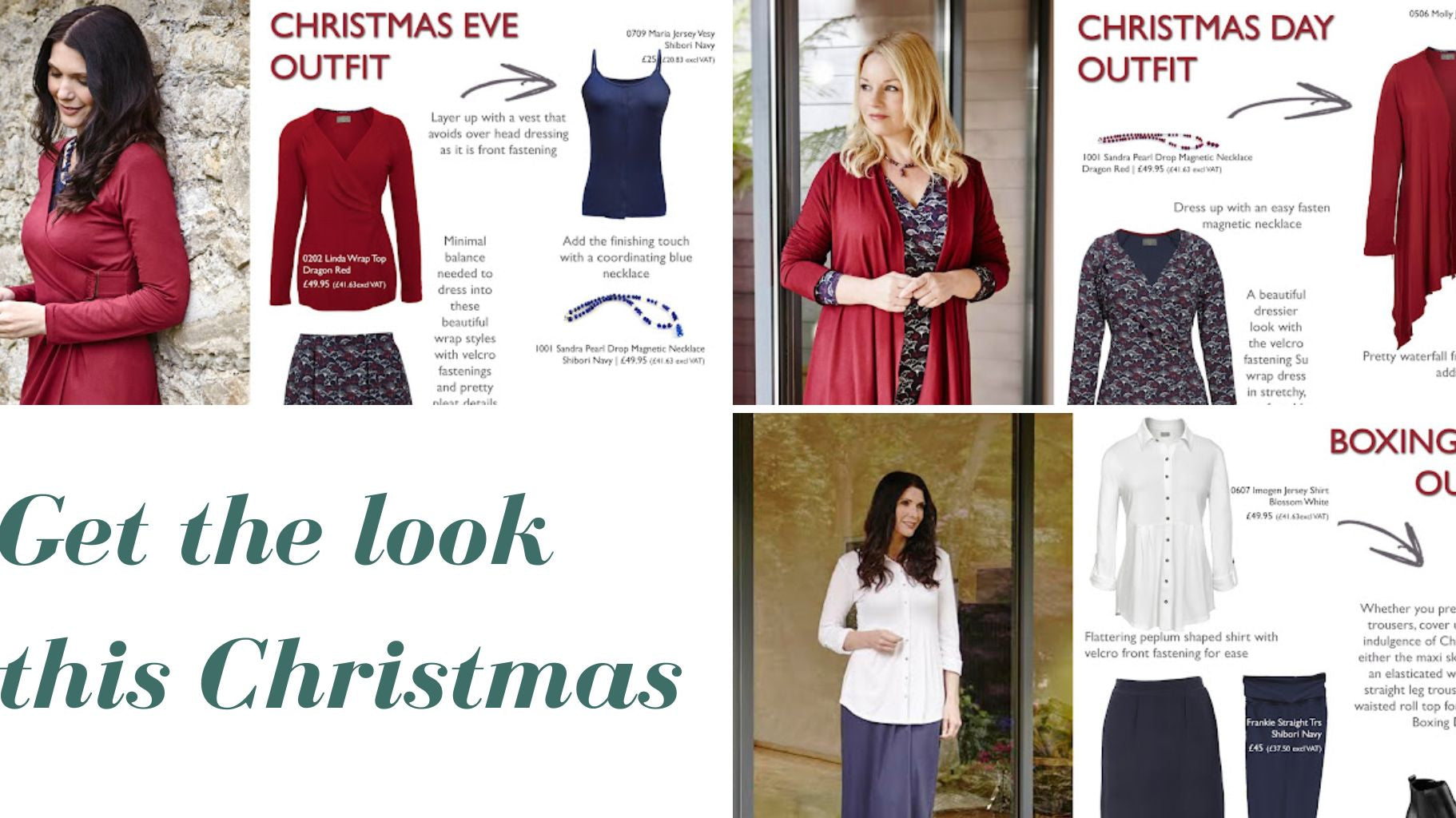 Christmas outfits - jersey wrap dresses, easy fasten