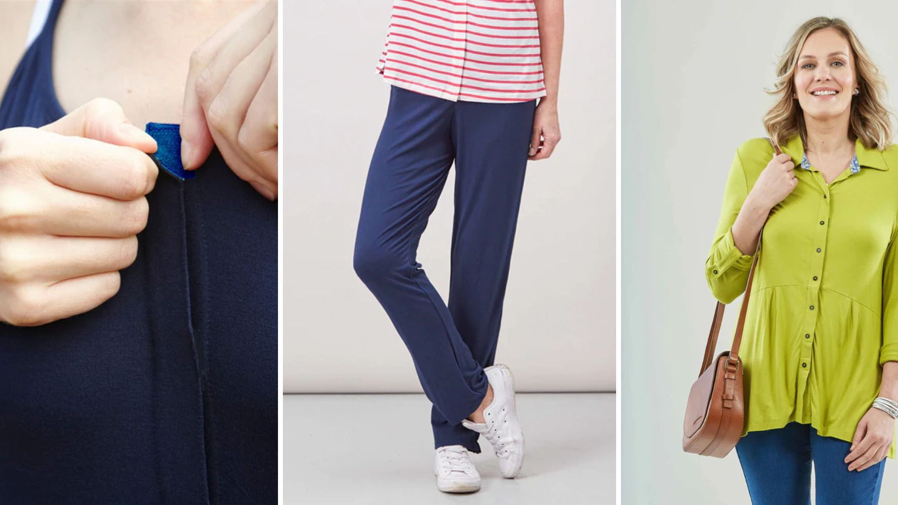 Jersey wrap top and jersey trousers activewear both navy