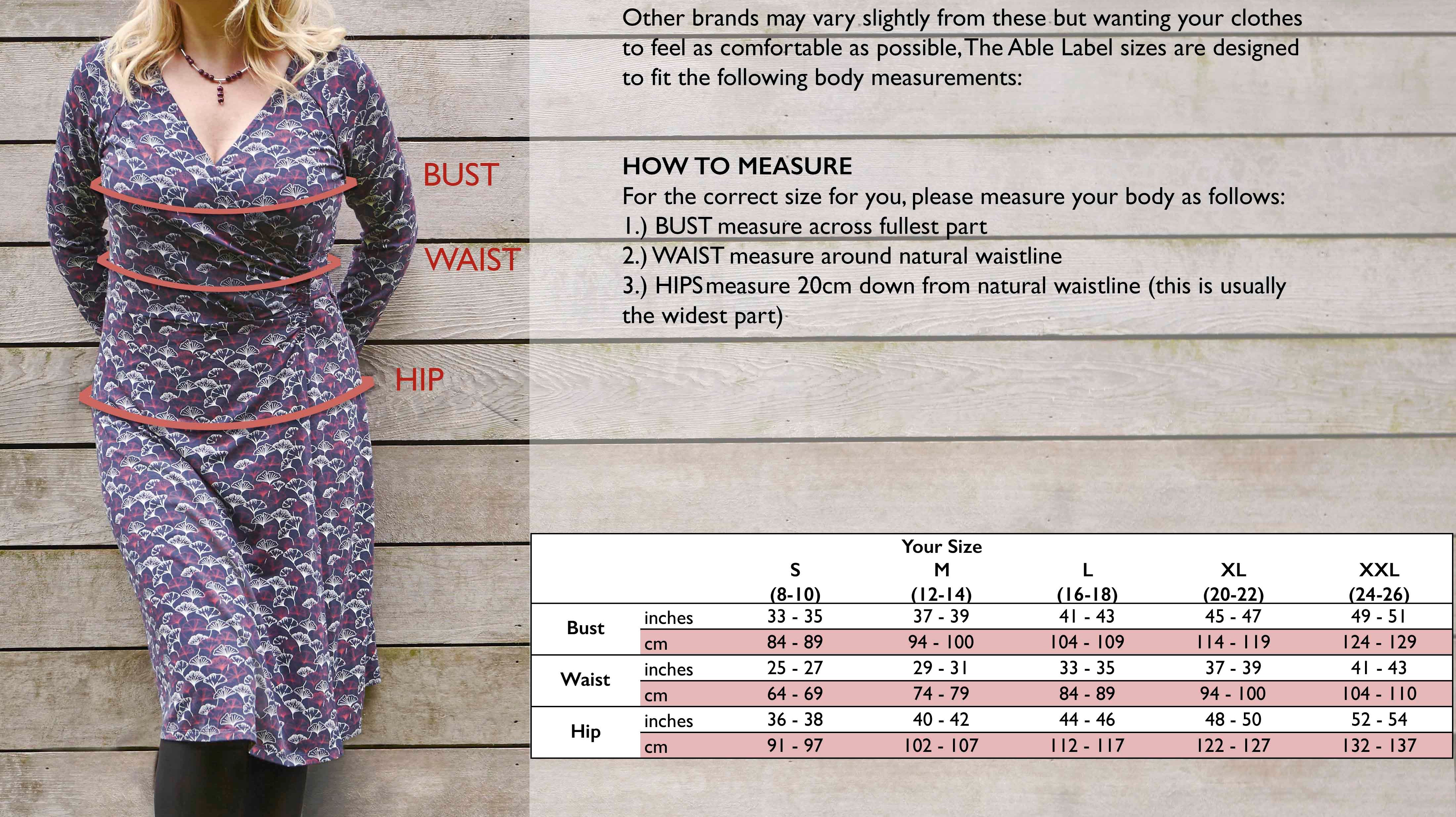 Sizing guide