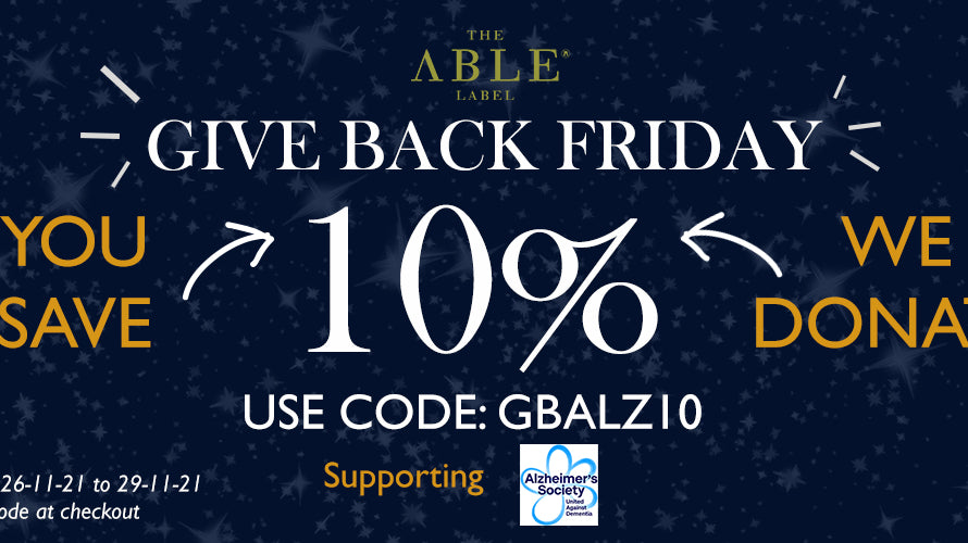 GIVE BACK FRIDAY: SUPPORTING THE ALZHEIMER'S SOCIETY