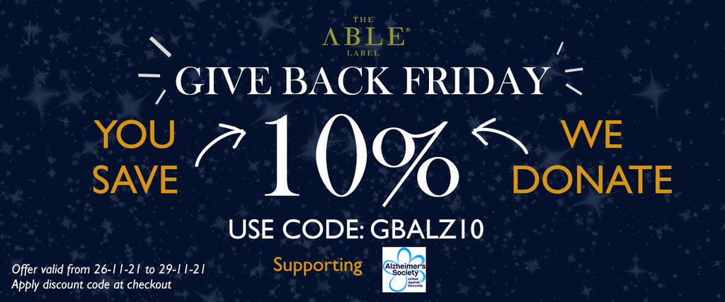 GIVE BACK FRIDAY: SUPPORTING THE ALZHEIMER'S SOCIETY