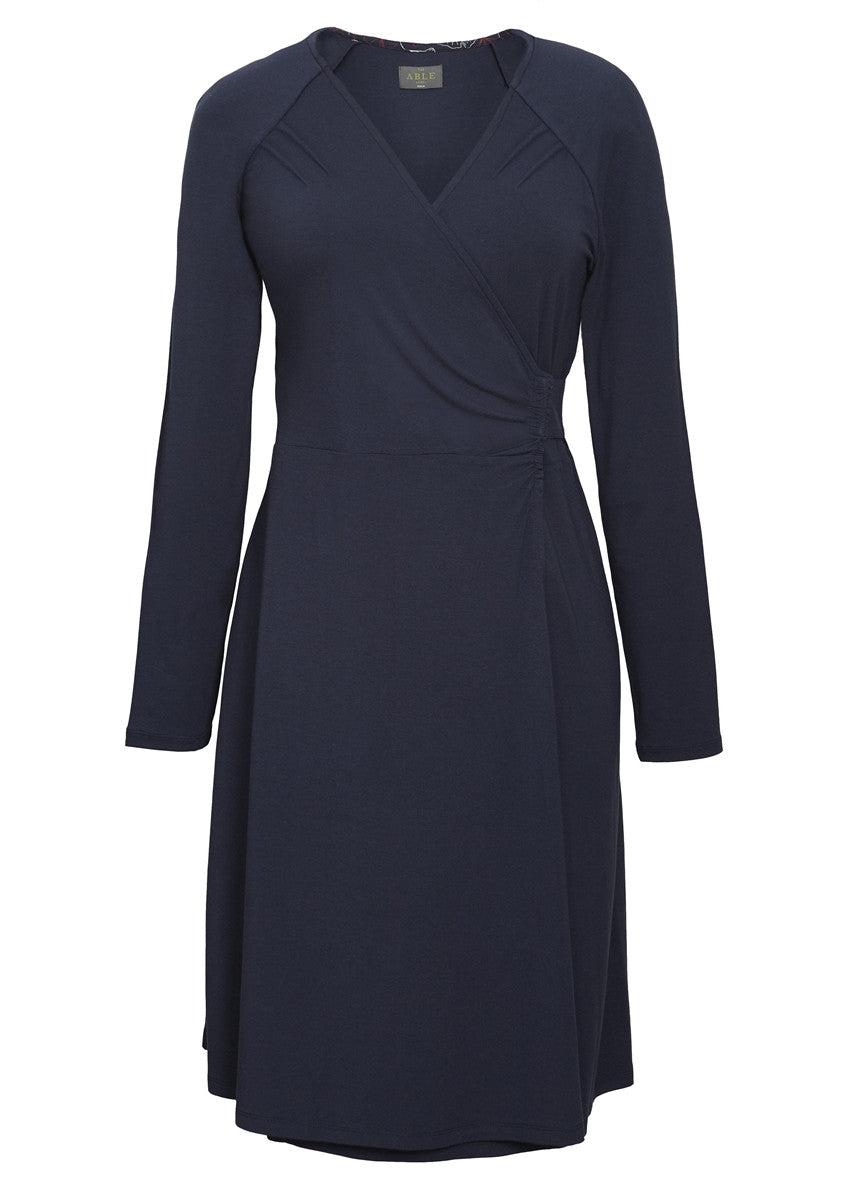 Su Jersey Wrap Dress - Shibori Navy