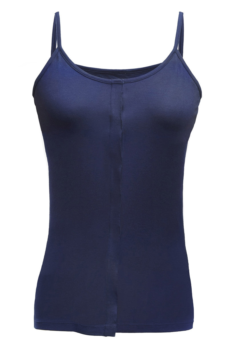 Maria Jersey Vest - Shibori Navy