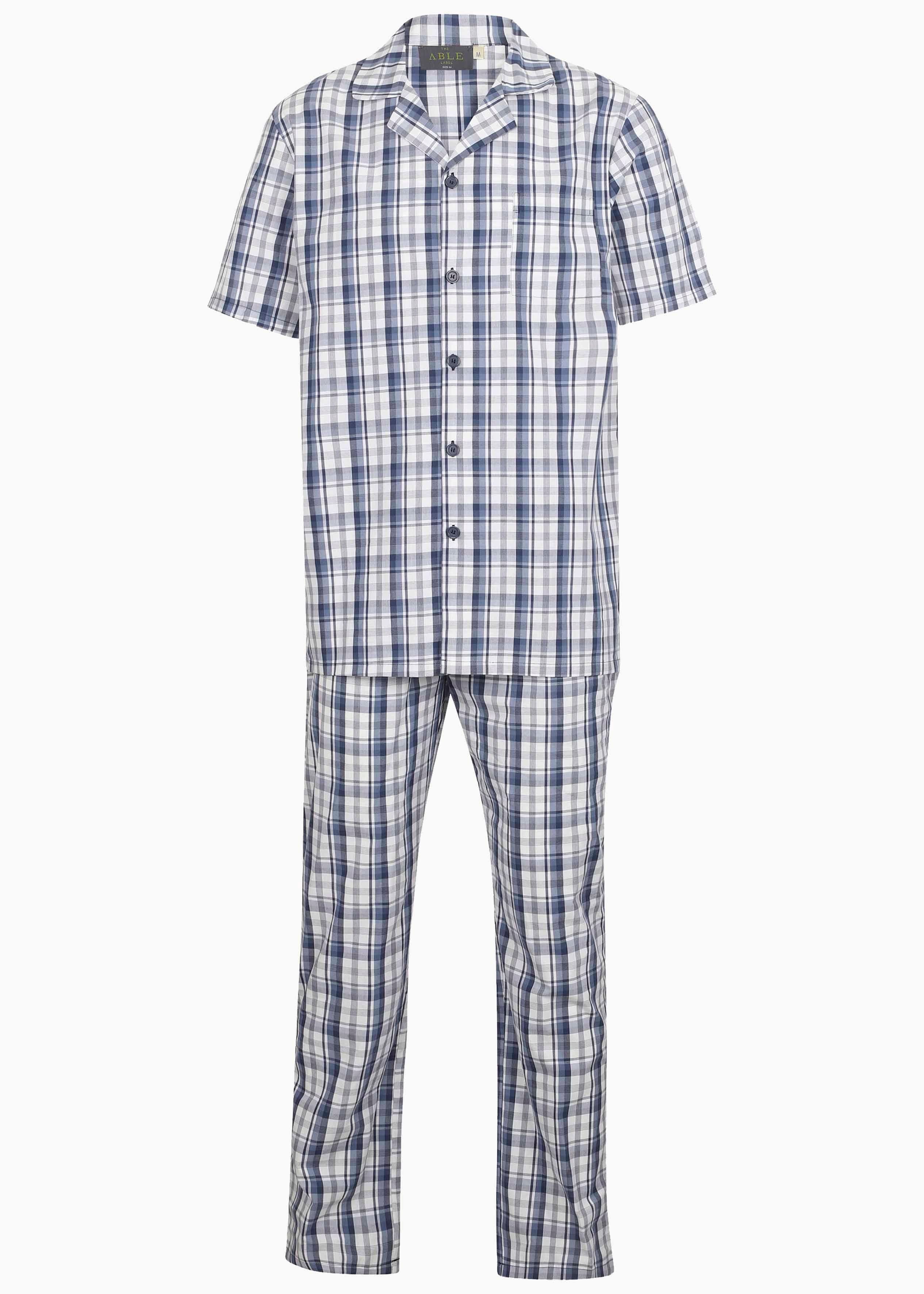 Andy Cotton Short Sleeve Front Opening Velcro PJ Set - The Able Label