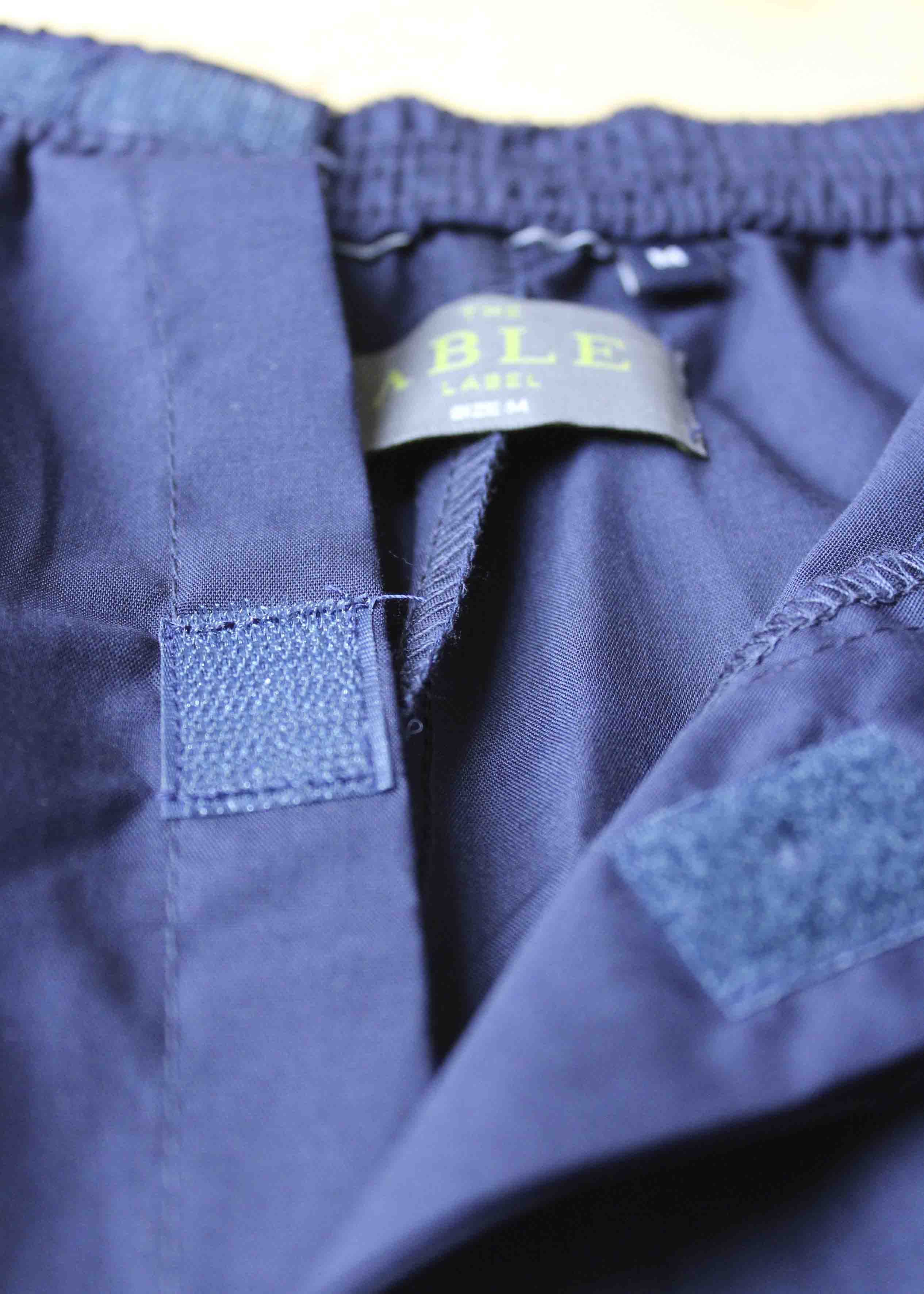 Men's Easy-Care PJ Bundle - Navy Pull On Velcro Fastening Bottoms - The Able Label