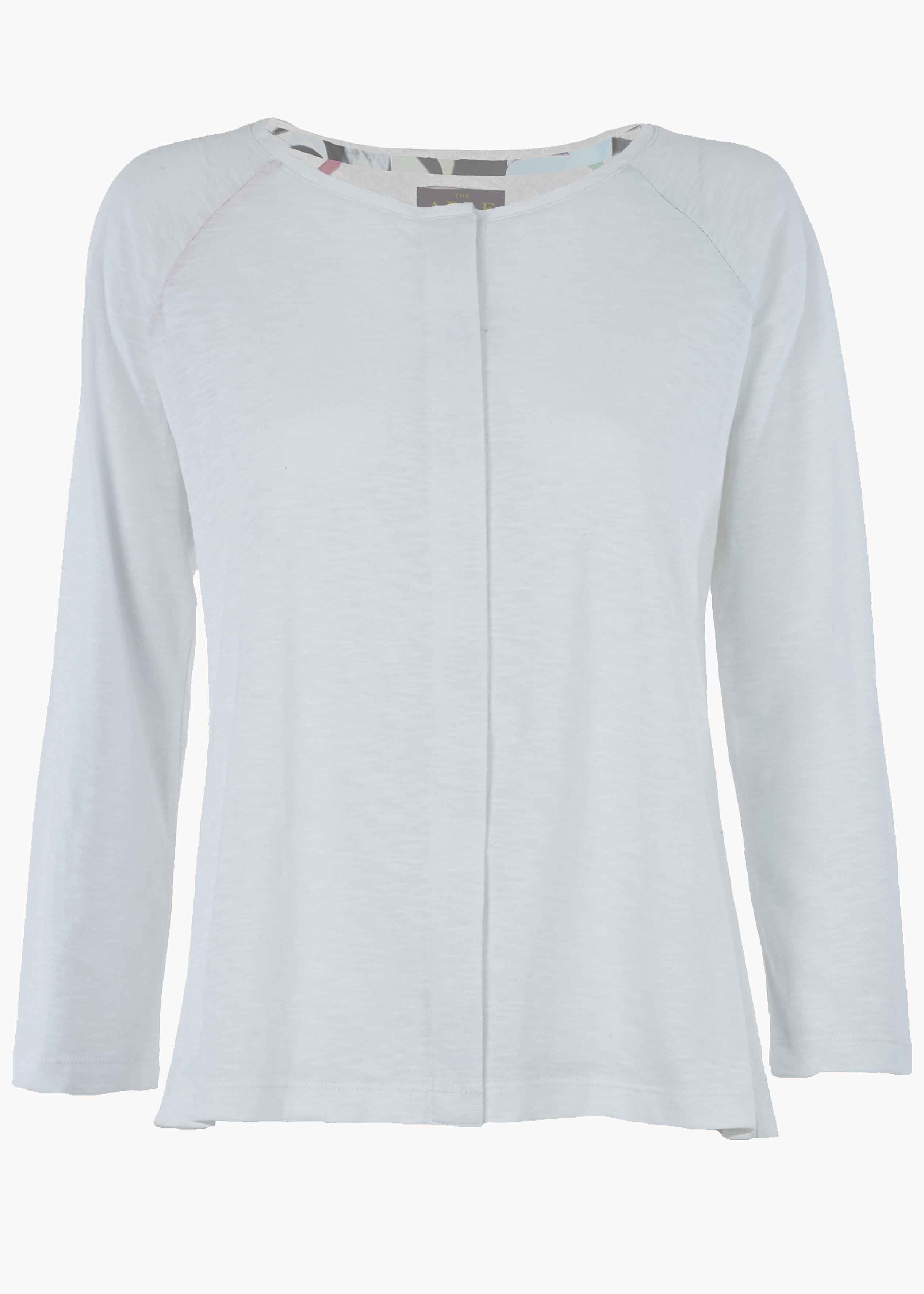Tabby White Cotton Long Sleeve Velcro Tee - The Able Label