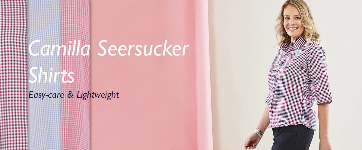 NEW CAMILLA EASY CARE SEERSUCKER SHIRTS