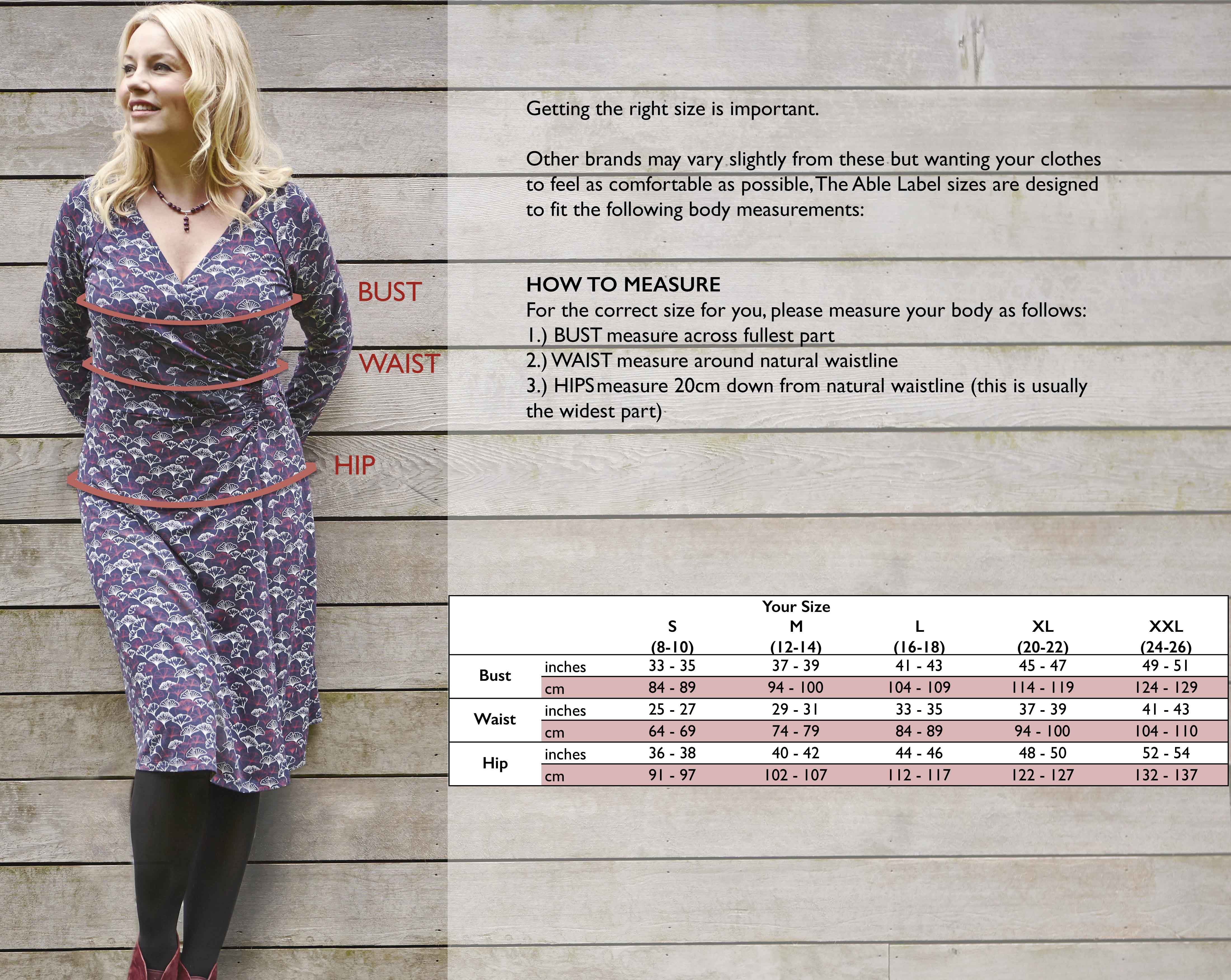 Sizing guide