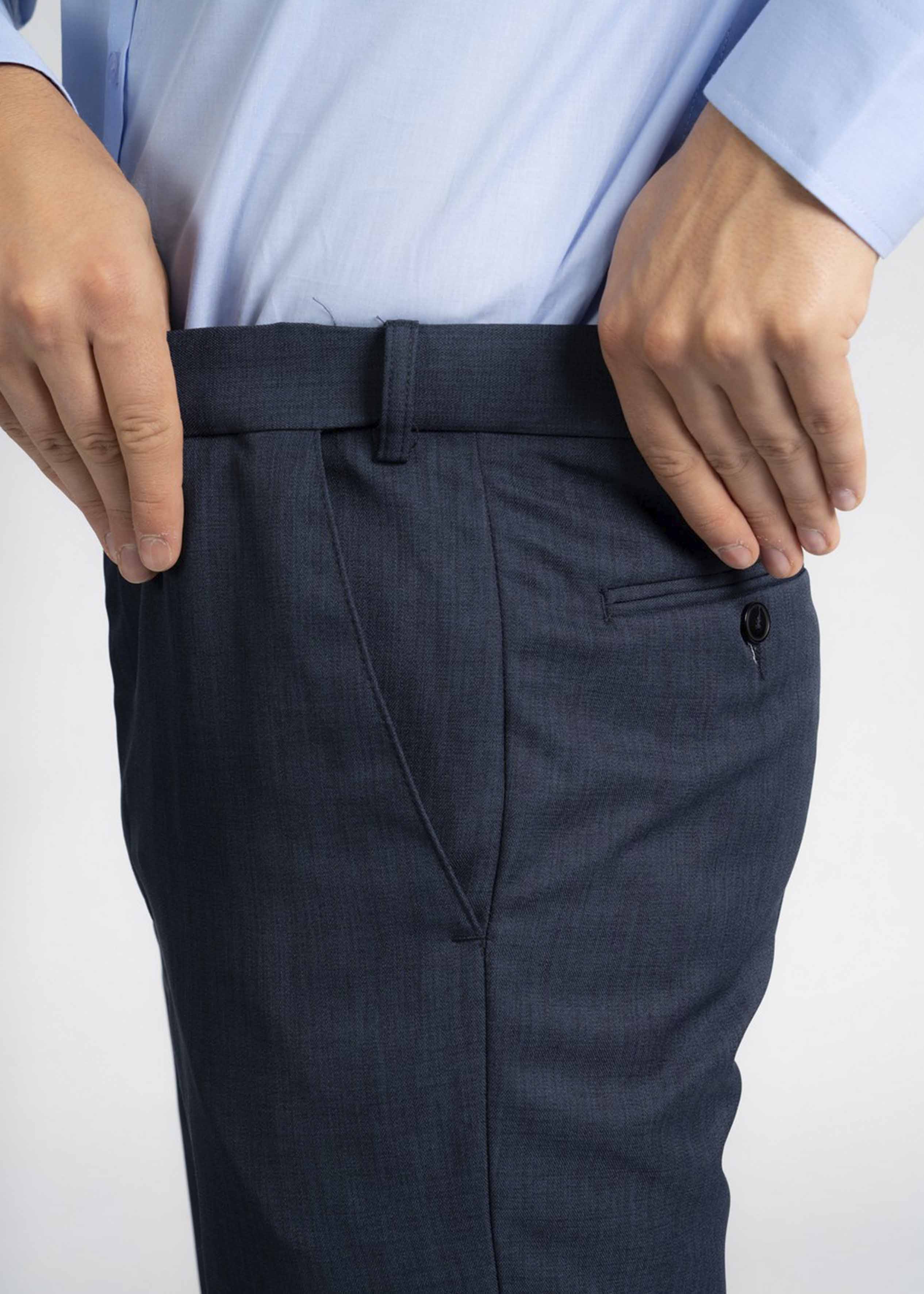 2 Pack Men's Smart VELCRO® Brand Fastening Trousers Bundle - Navy/Grey