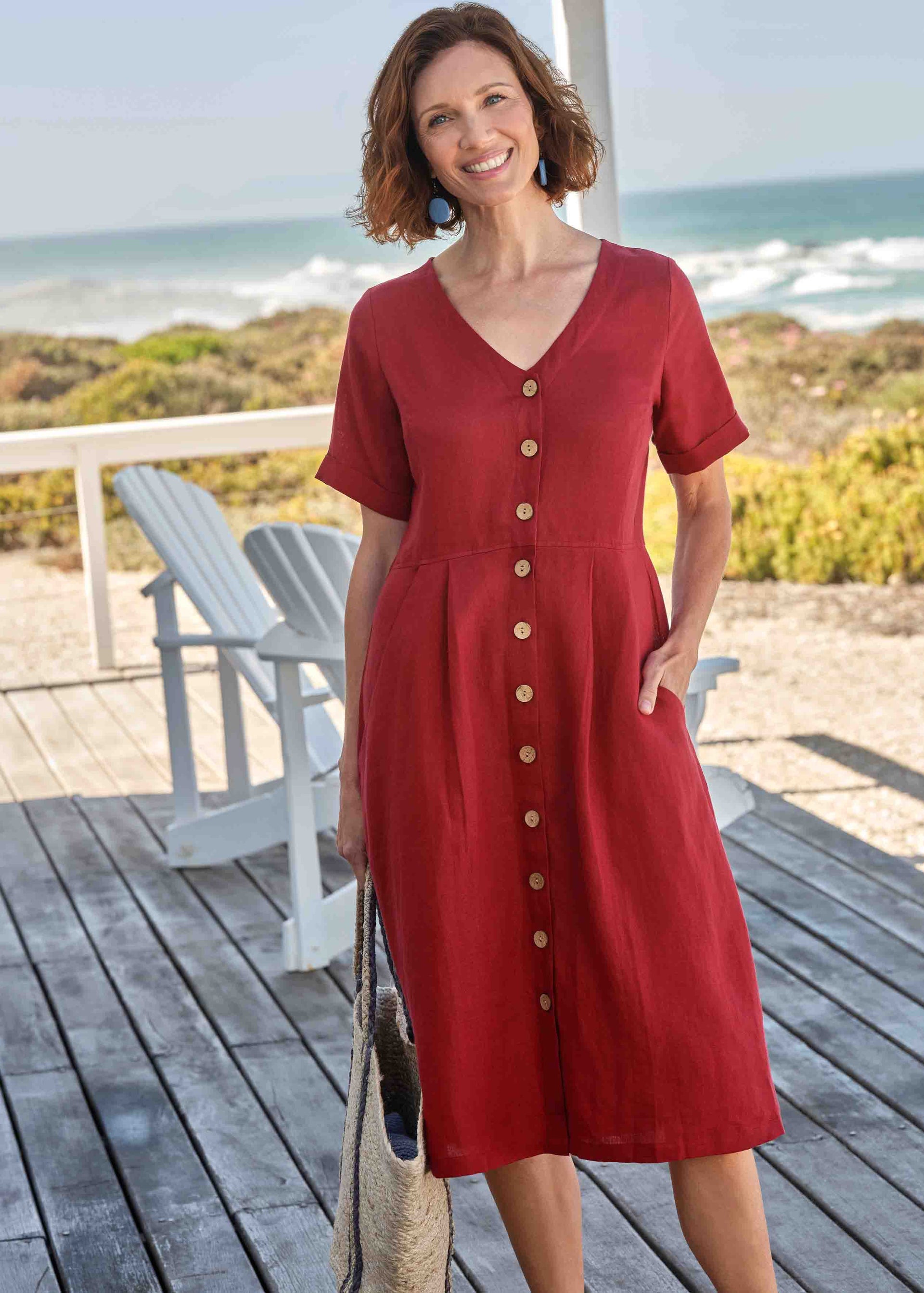 linen dress brands Ella Linen Dress