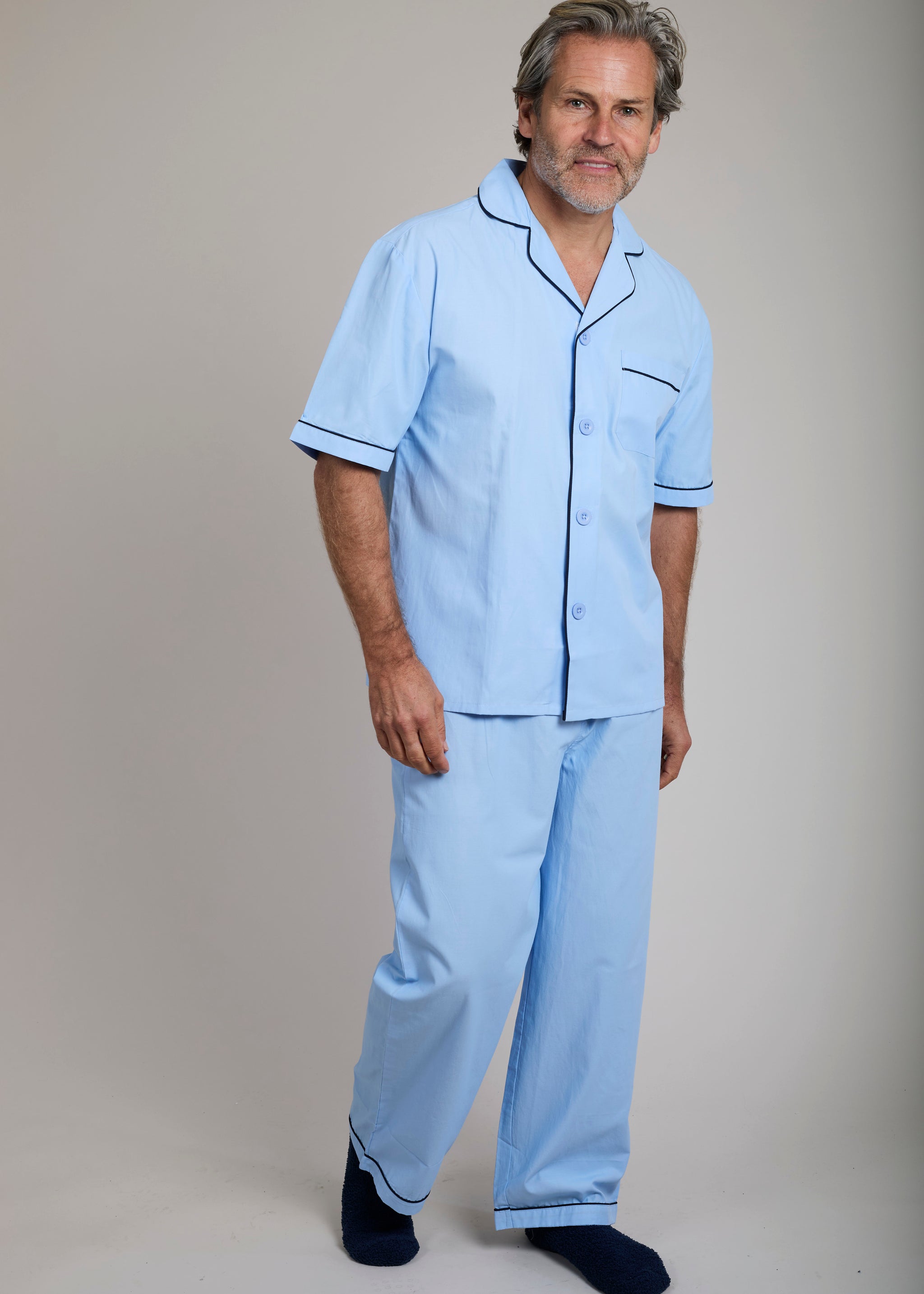 Vêtements de nuit pour hommes,Ensemble Pyjama en coton pour hommes Vêtements de nuit pour hommes,Ensemble Pyjama en coton pour hommes