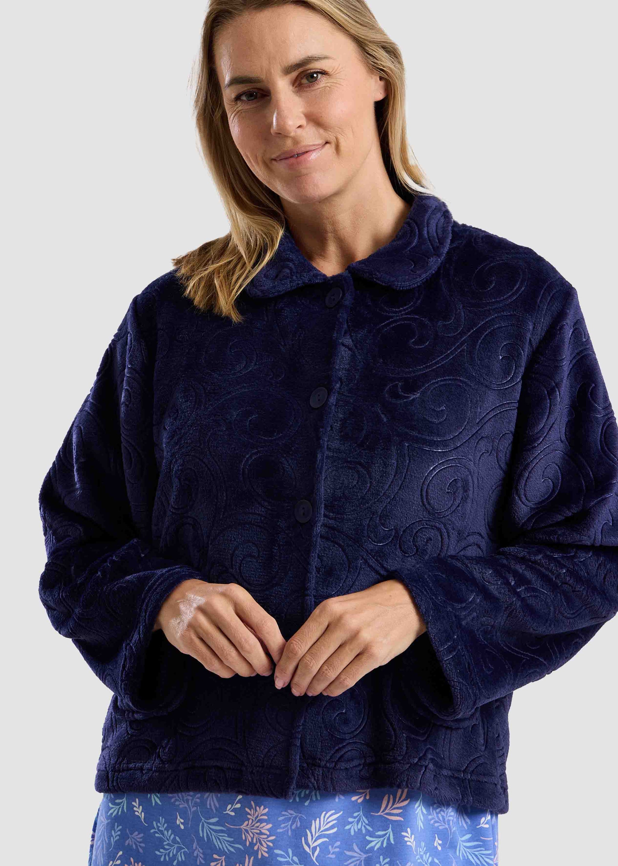 Sri Lanka Plus Bed Jacket Mia Luxury Fleece Indoor VELCRO® Brand