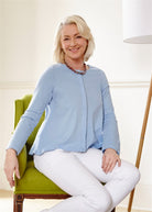 Stella Round Neck Jersey Long Sleeve Velcro Top - Seaspray