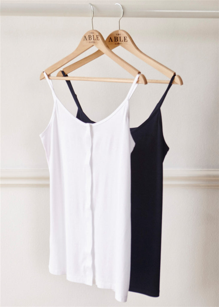 Maria Jersey Vest - Shibori Navy
