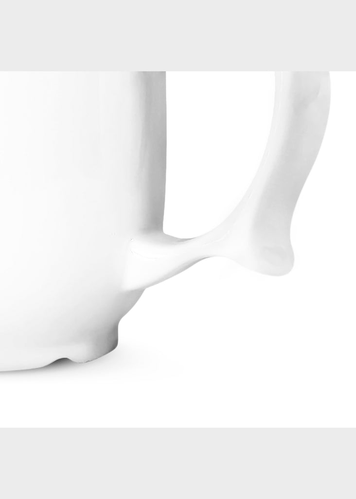 2 handle white easy grip mug lip
