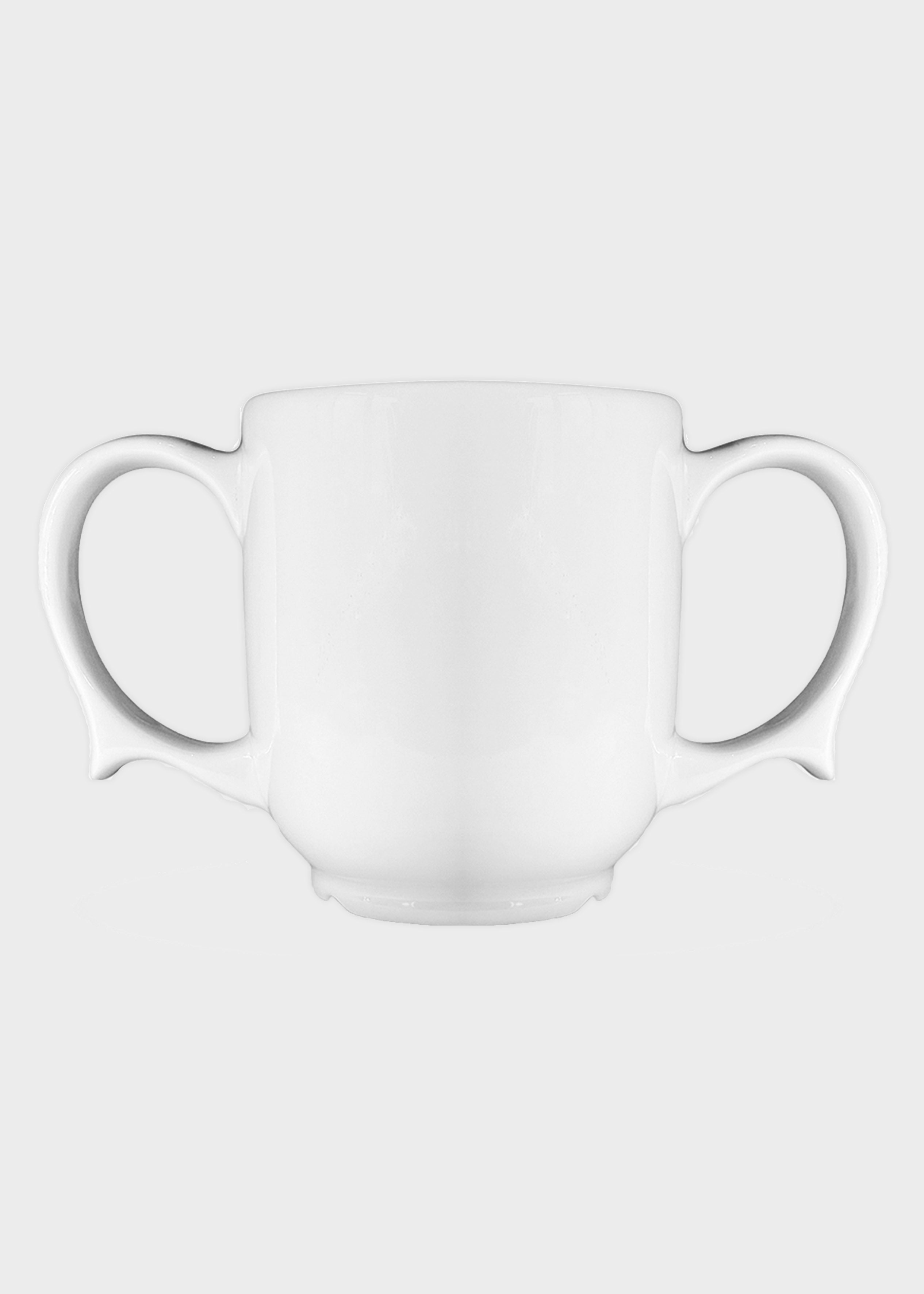 2 handle white easy grip mug