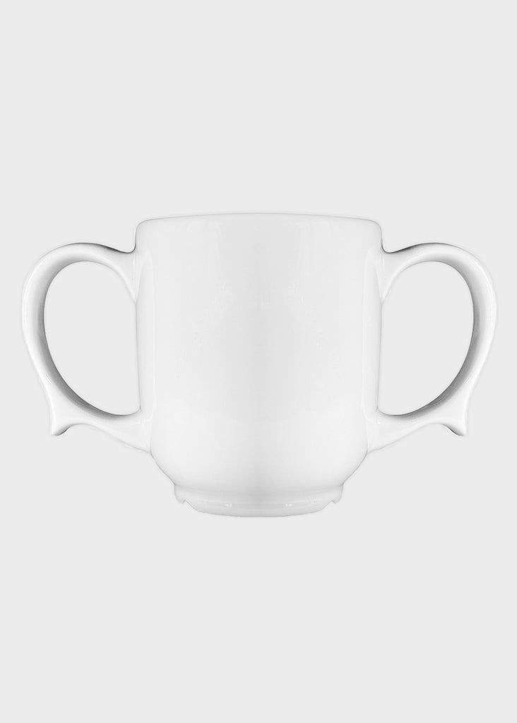 2 handle white easy grip mug