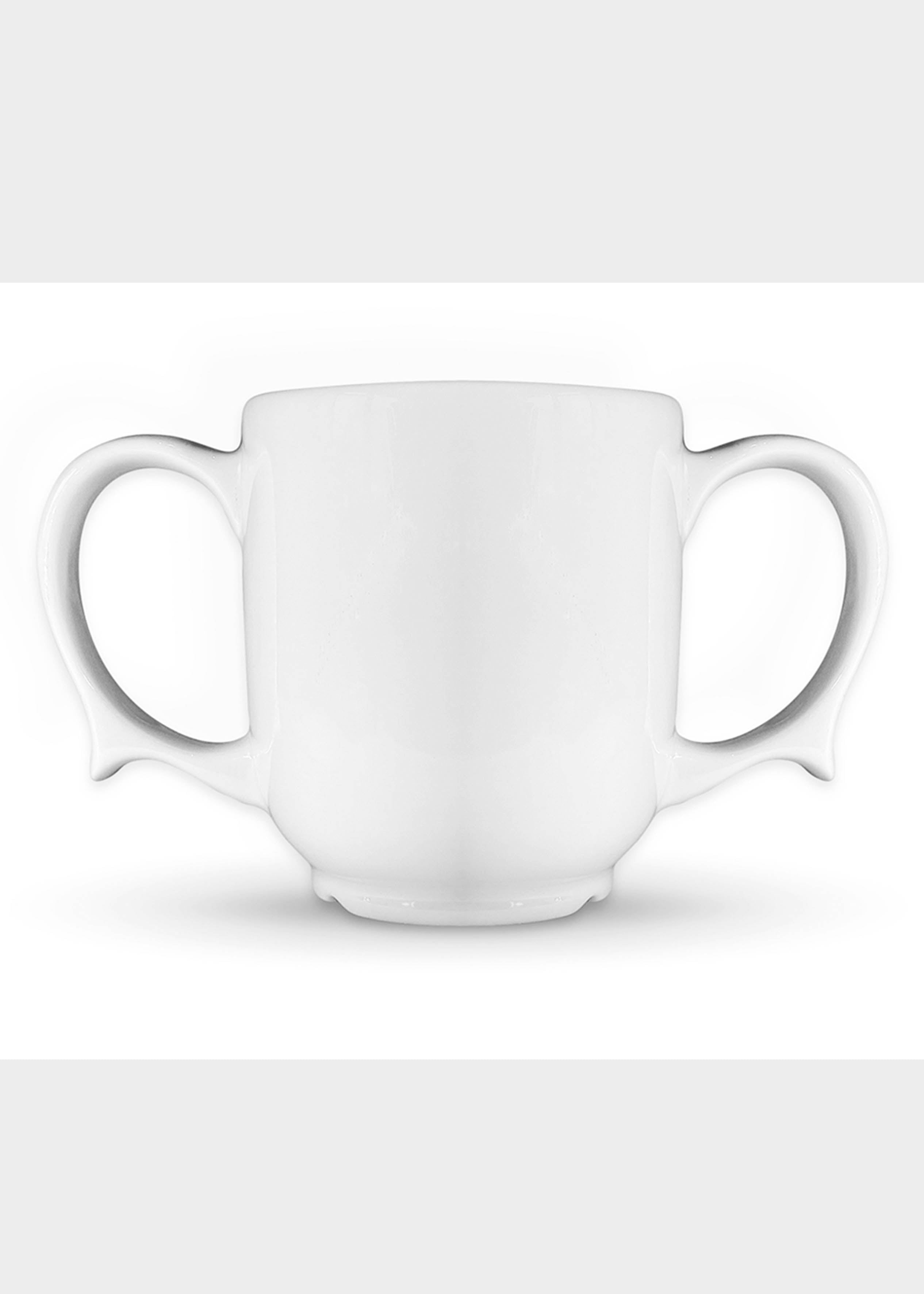 2 handle white easy grip mug