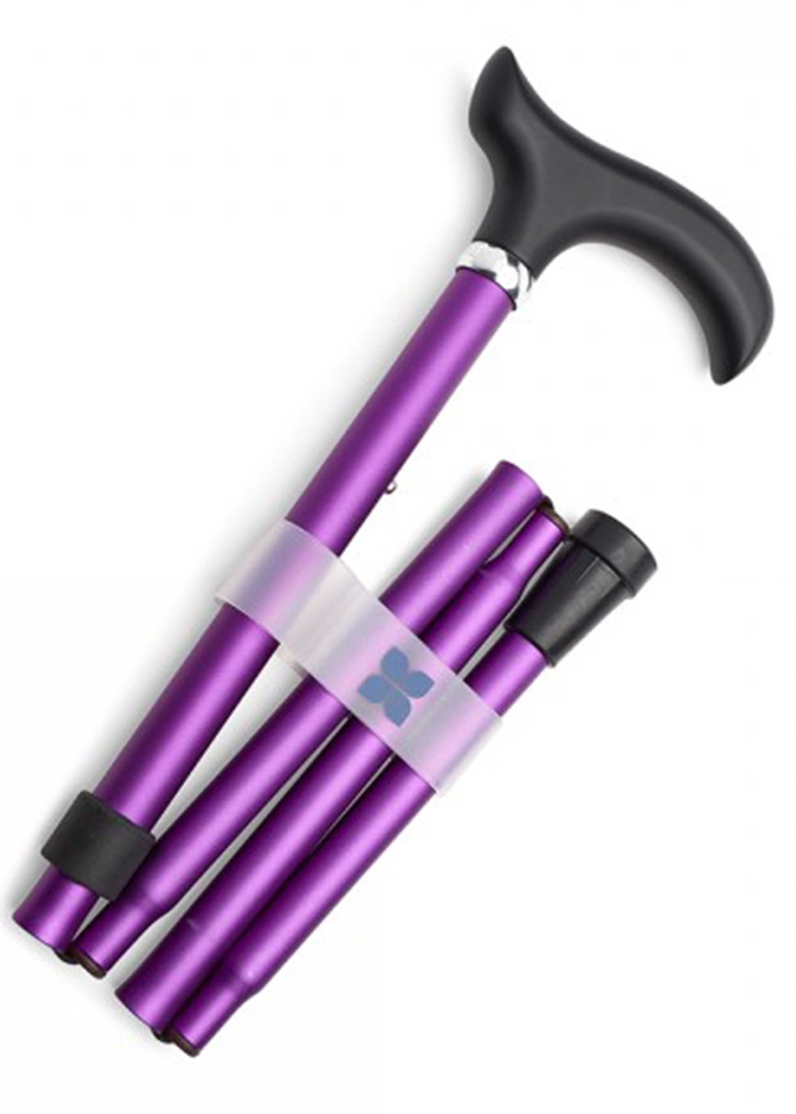 Adjustable Folding Mulberry coloured Walking Stick Gift Set - The Able Label
