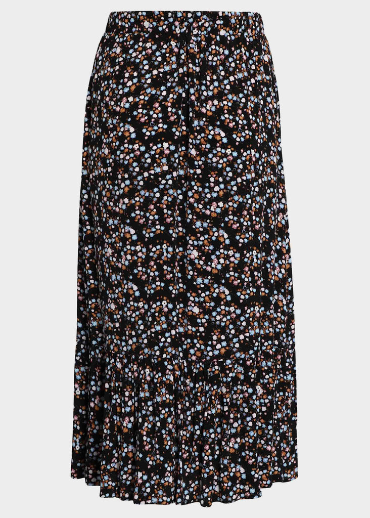 Ariana Woven Pull On Skirt Ditsy Floral Print - Front side - The Able Label