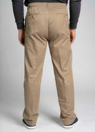 Aubrey Sand Pull On Straight Fit Elastic Waist Trouser - Back side - The Able Label