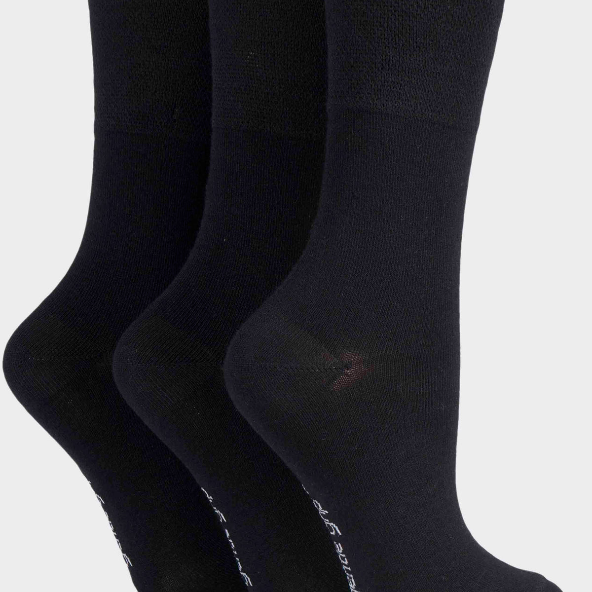 Generic Socks Bamboo Ladies Gentle Grip Socks | 3 Pair Pack | Black | The Able Label