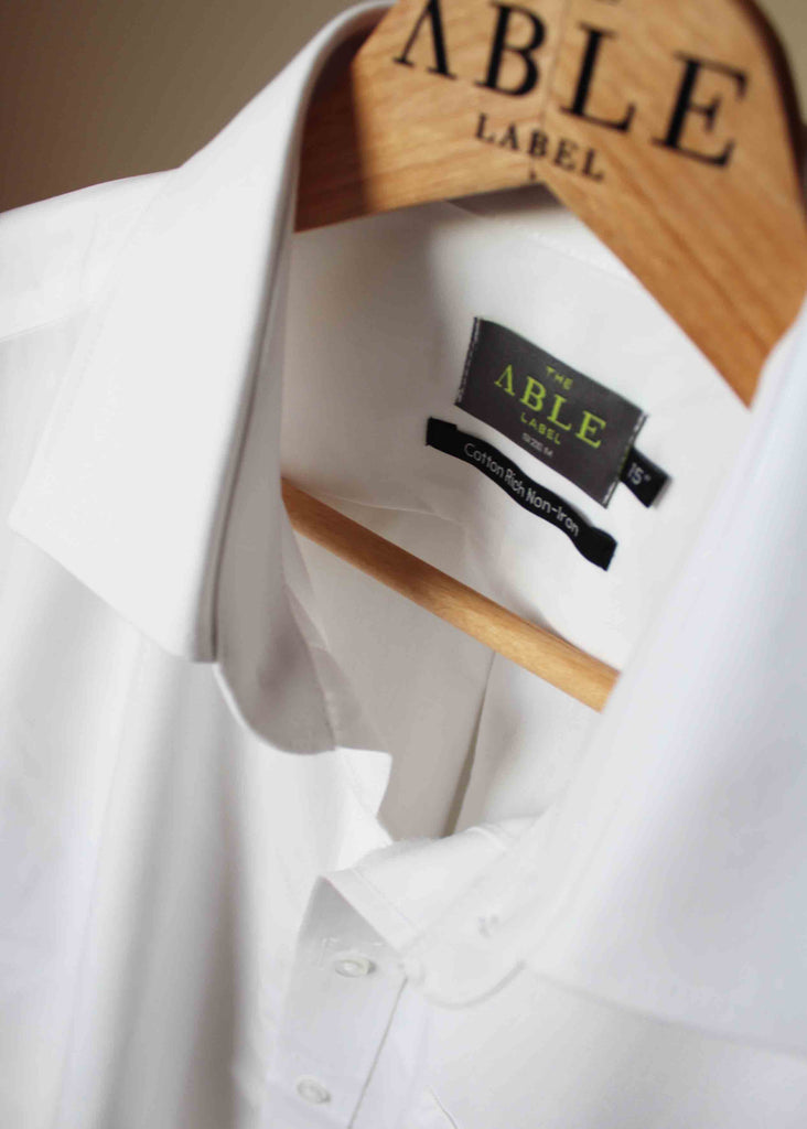 Hugo Plain Shirt White Fastening - The Able Label