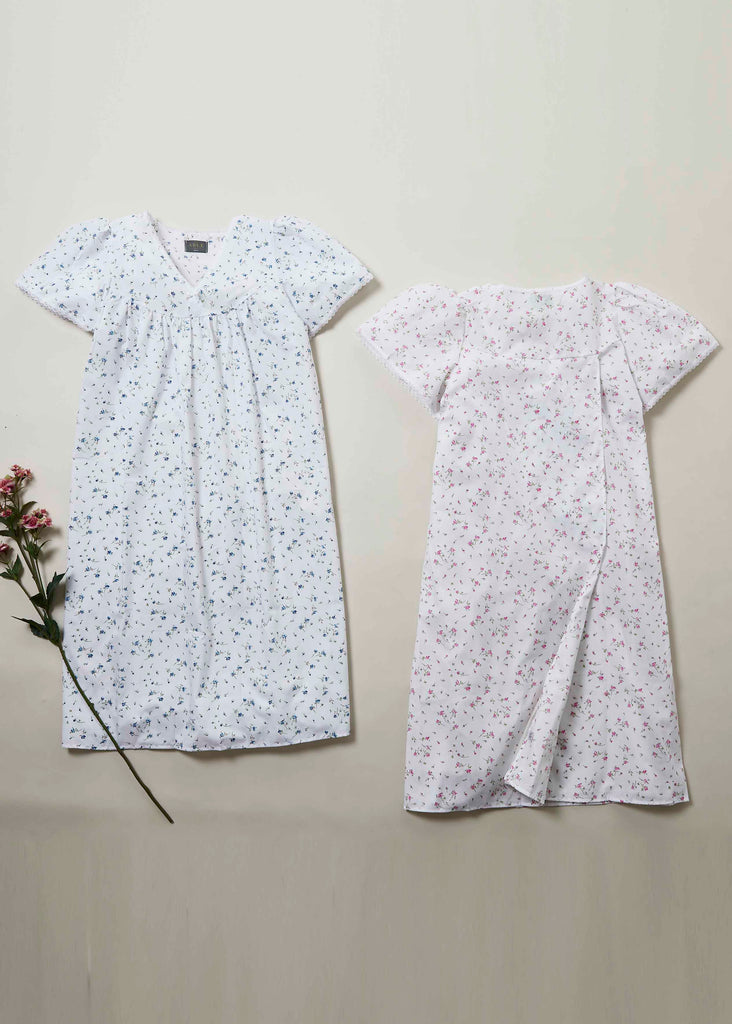 2 Pack Jade Back Opening Assisted Short Sleeve Nightdresses - The Able Label