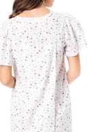 Jade Back Opening Assisted Short Sleeve Nightdresses Berry Life style back - The Able Label