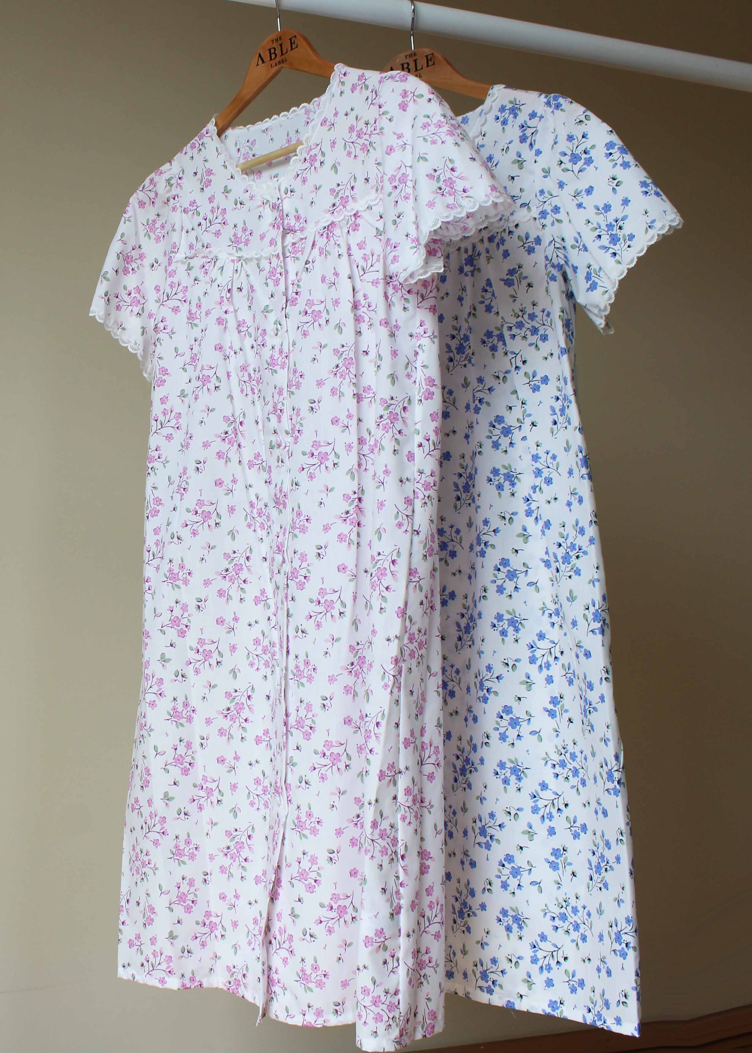 Jenny Pink Floral Front Opening Nightdress - VELCRO® Brand Fastening ...