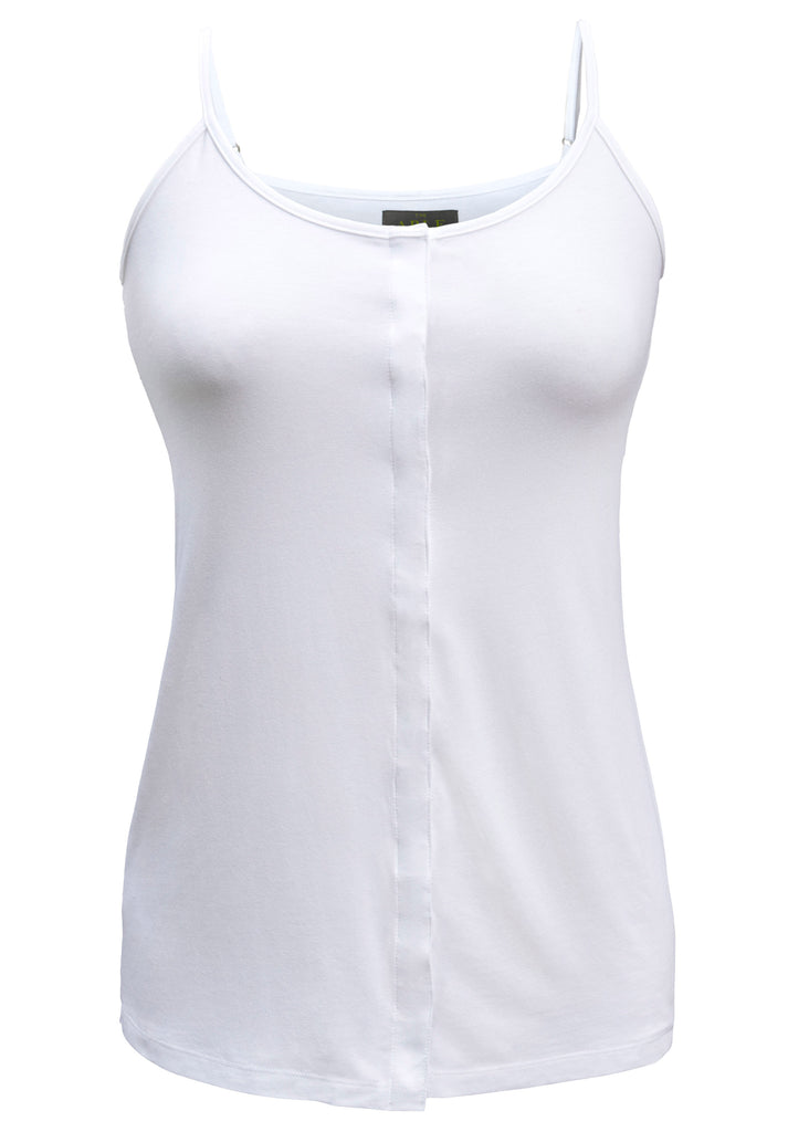 Maria Jersey White Velcro Vest - The Able Label