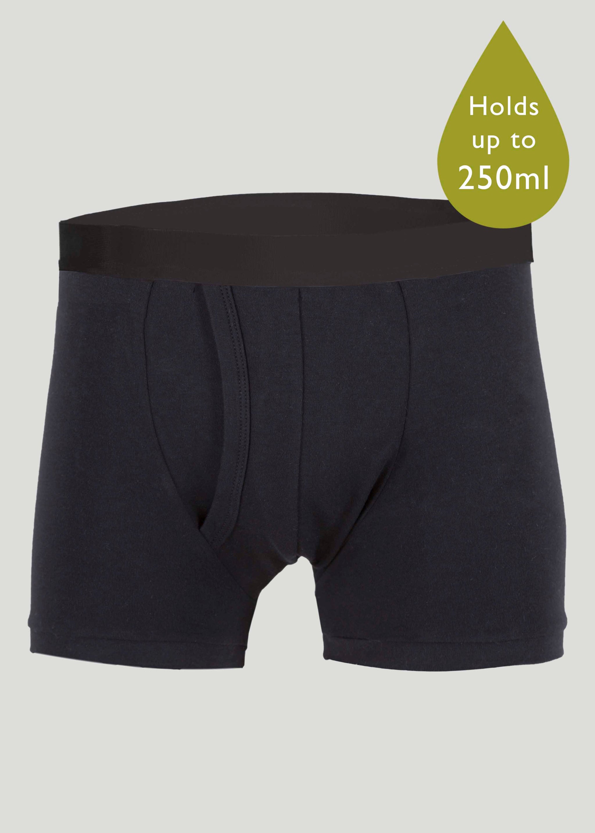Mens Incontinence Underwear, Men's Ultra-Absorbent Incontinence Boxer Briefs, Washable Reusable (Black,2XL / 55-65KG) At Men's Clothing Store - View #4