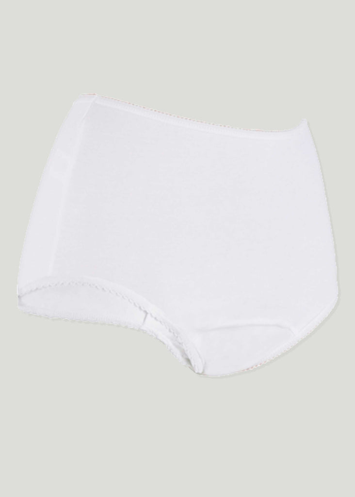 Mid Absorbent Daywear Washable Full Brief Knickers White - Side view - The Able Label