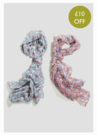 2 Pack Heart Printed Scarfs - The Able Label