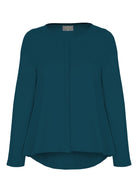 Stella Round Neck Jersey Long Sleeve Velcro Top - Deep Teal