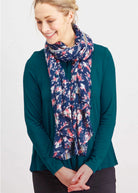 Stella Round Neck Jersey Long Sleeve Velcro Top - Deep Teal