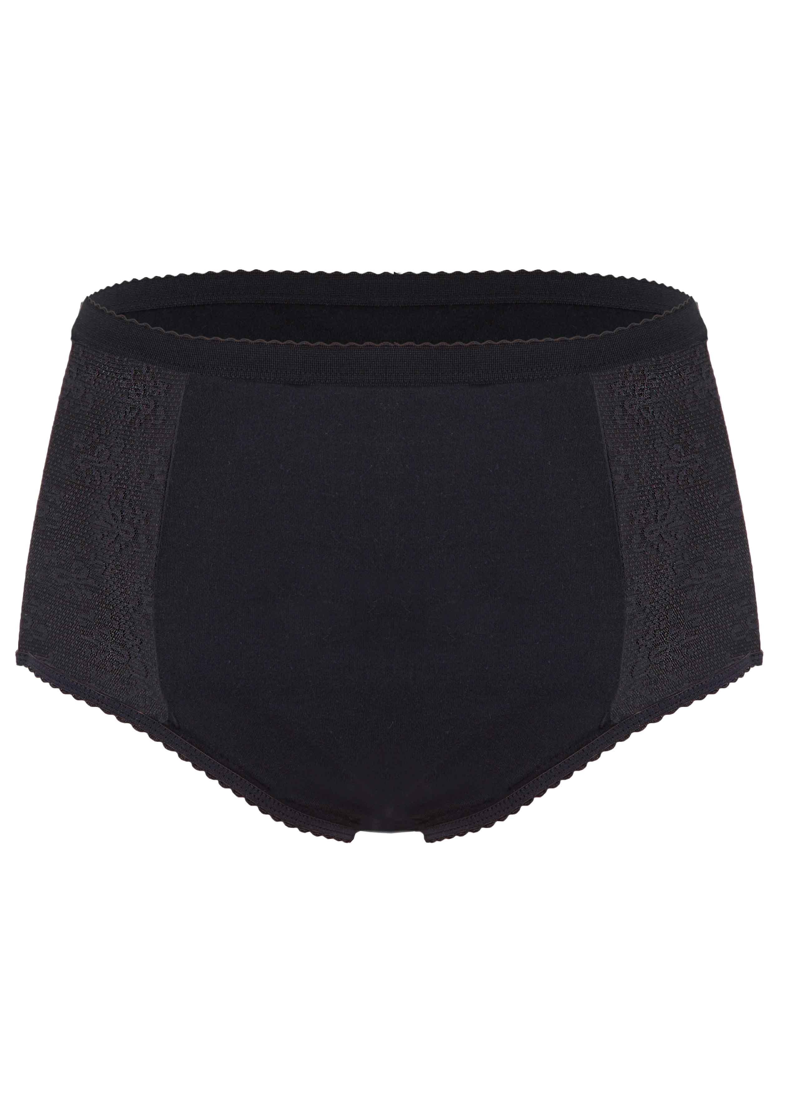 Super Absorben Washable Full Brief Knickers Black Lace - Back view - The Able Label