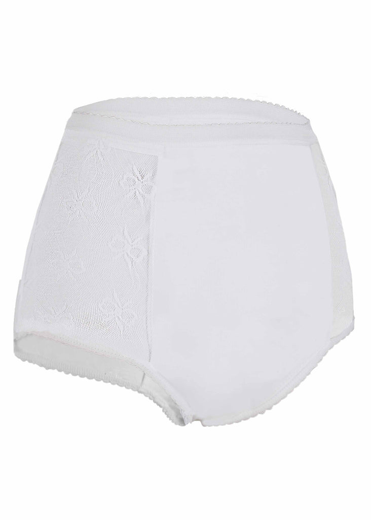 Super Absorbent Washable Full Brief Knickers White - Side view - The Able Label