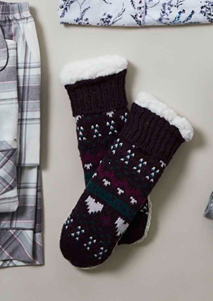 Womens Warm Nightwear Amanda Non-slip Socks - The Able Label